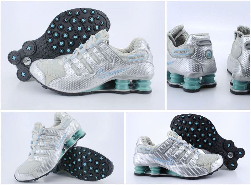 Women Nike Shox NZ Shoes Grey Silver Green