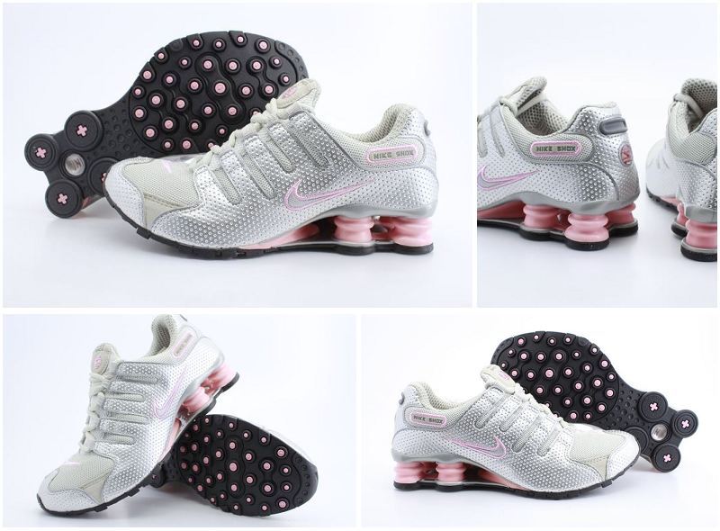 Women Nike Shox NZ Shoes Grey Silver Pink - Click Image to Close