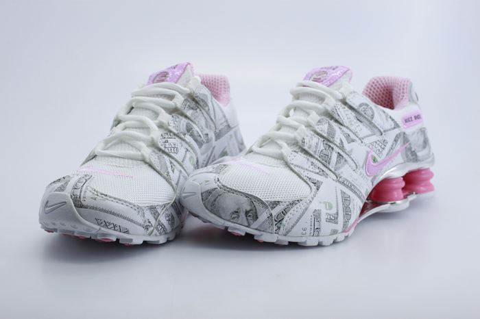 Women Nike Shox NZ Shoes White Grey Pink - Click Image to Close