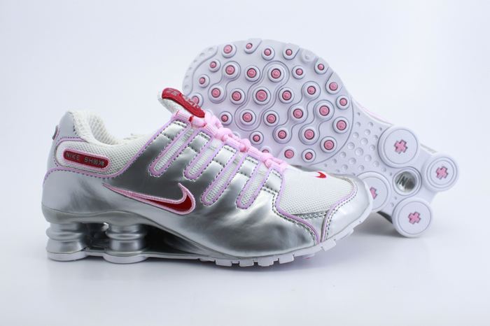 Women Nike Shox NZ Shoes White Silver Red