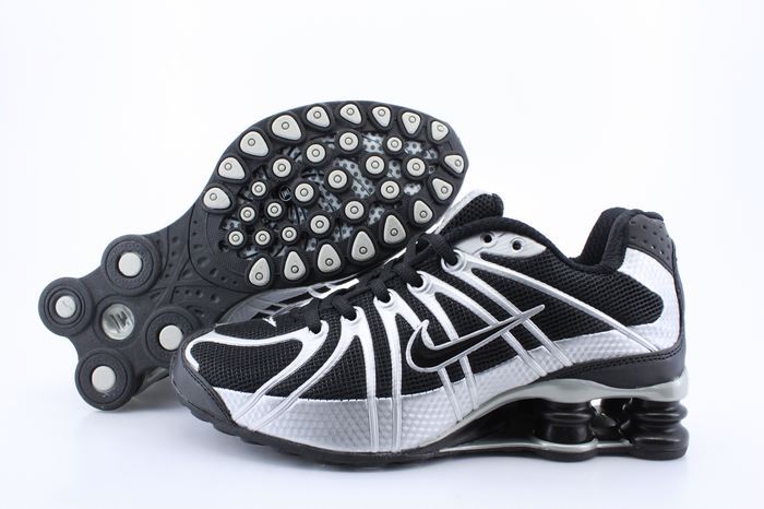 Women Nike Shox OZ Shoes Black Silver - Click Image to Close