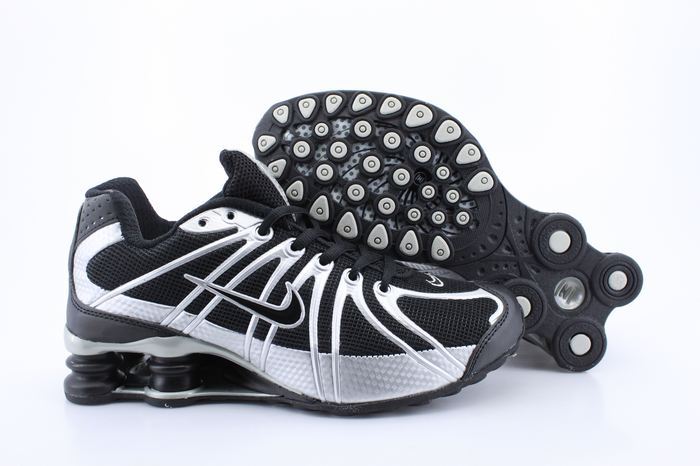 Women Nike Shox OZ Shoes Black Silver