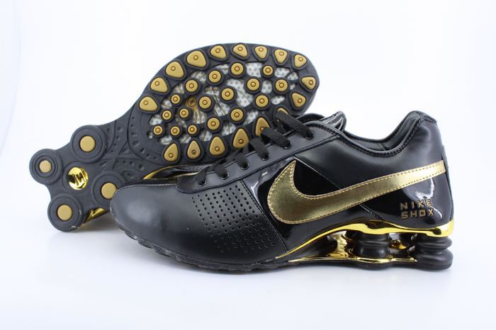 Nike Shox OZ D Shoes Black Gold Swoosh - Click Image to Close