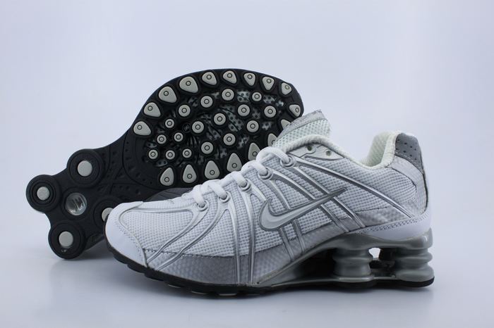 Women Nike Shox OZ Shoes Grey Silver - Click Image to Close