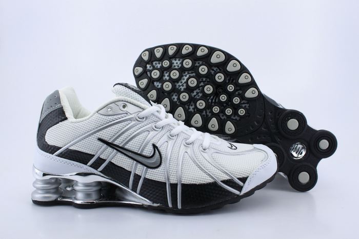 Women Nike Shox OZ Shoes White Black Grey Logo - Click Image to Close