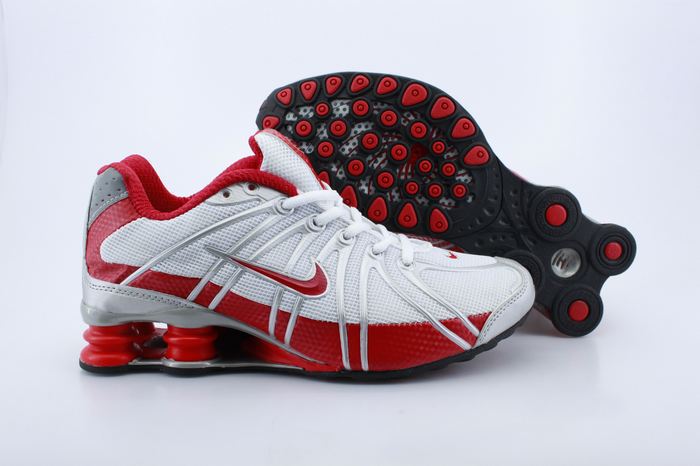 Women Nike Shox OZ Shoes White Red Grey