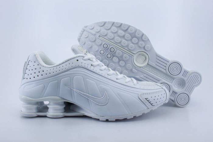 New Nike Shox R4 Shoes All White