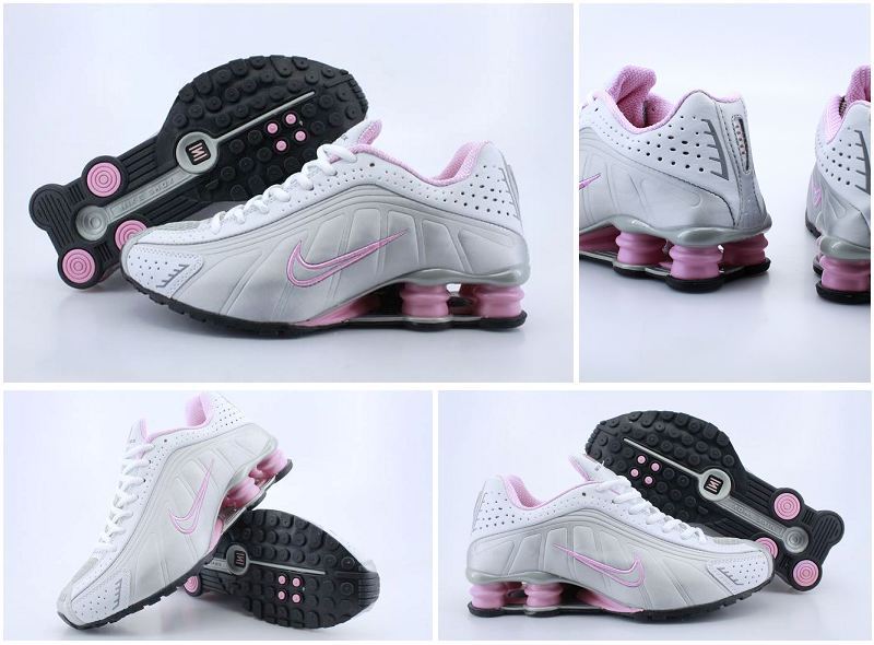 Women Nike Shox R4 Shoes White Grey