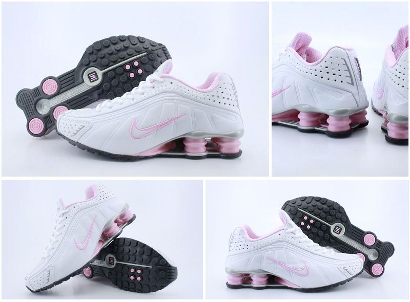 Women Nike Shox R4 Shoes White Pink - Click Image to Close