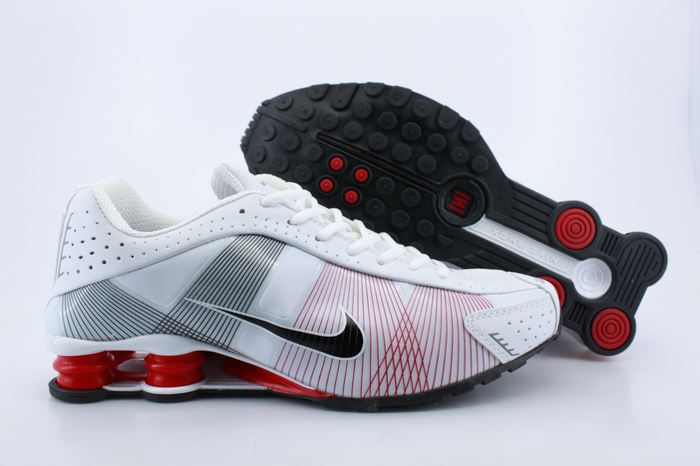 Nike Shox R4 Shoes White Red Grey Black Swoosh