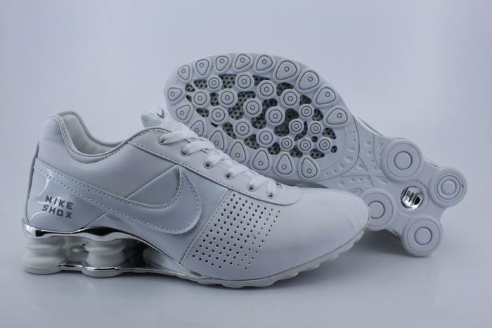 Stylish Shox R4D All White Lovers Shoes - Click Image to Close
