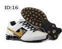 Stylish Shox R4D White Black Gold Men Shoes - Click Image to Close