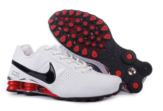 Nike Shox R4D White Black Swoosh Men Sport Shoes - Click Image to Close