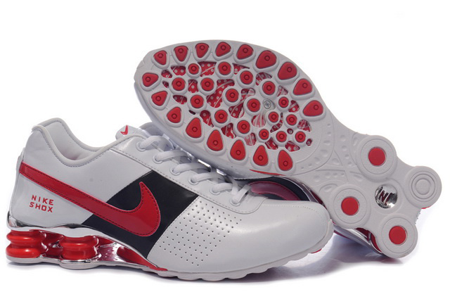 Nike Shox R4D White Red Black Men Sport Shoes - Click Image to Close