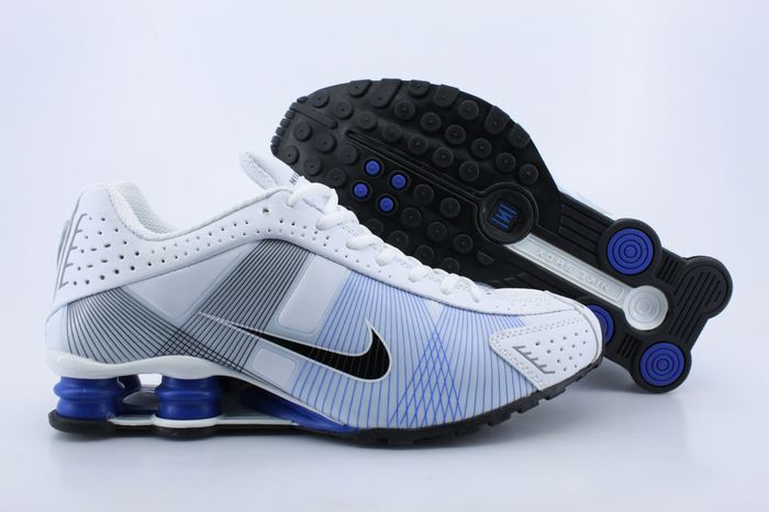 Nike Shox R4H White Blue Grey Shoes