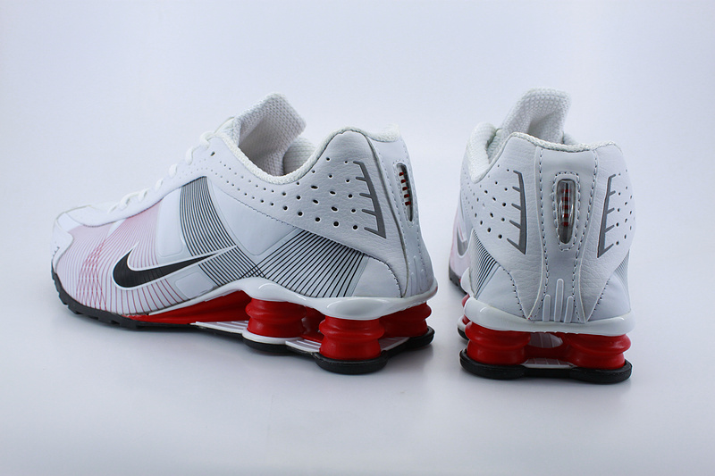 Nike Shox R4H White Red Grey Shoes