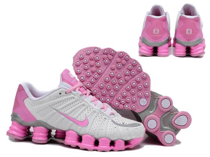 Women Shox TL3 Grey Pink Shoes - Click Image to Close