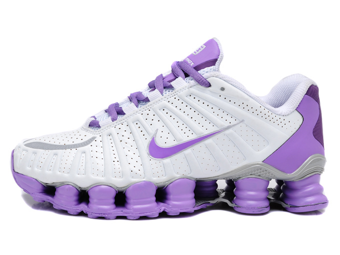 Women Shox TL3 White Purple Shoes