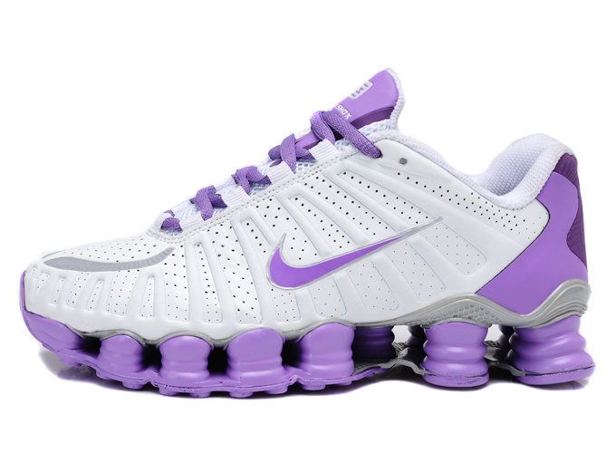 Women Shox TL3 White Purple Shoes - Click Image to Close