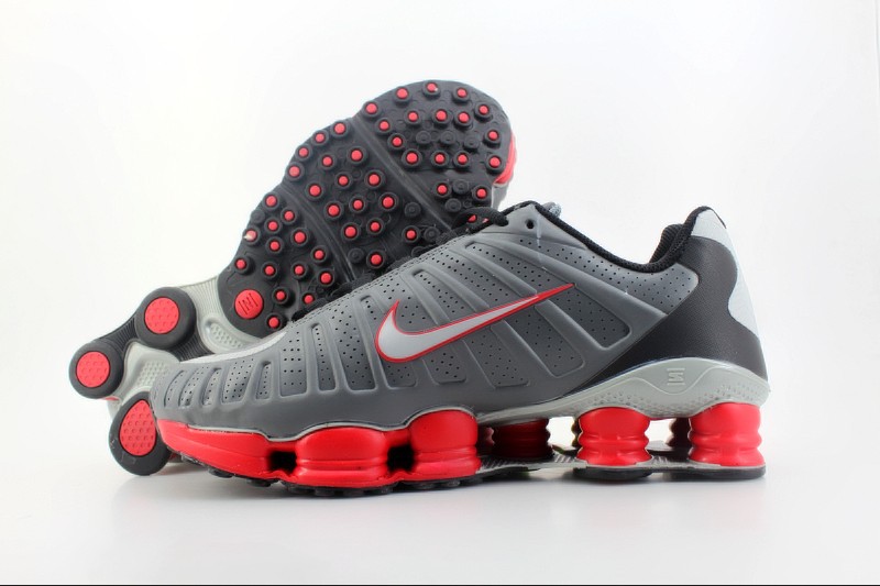 Nike Shox TLX Shoes Grey Red - Click Image to Close