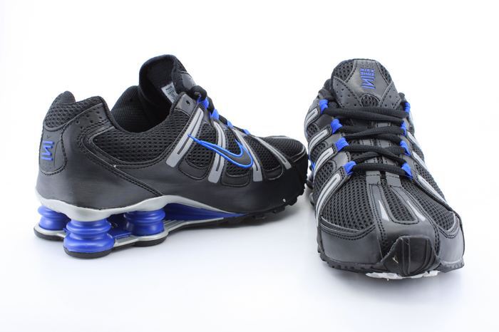 Nike Shox Turbo Shoes Black Grey Blue - Click Image to Close