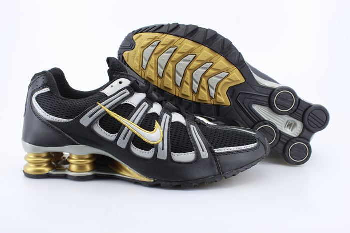 Nike Shox Turbo Shoe Black Grey Gold - Click Image to Close