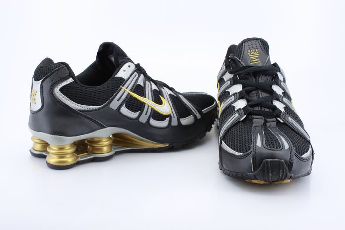 Nike Shox Turbo Shoe Black Grey Gold - Click Image to Close