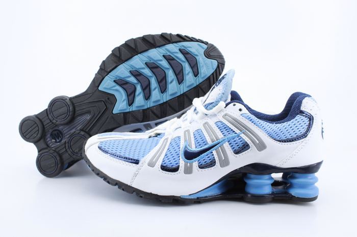 Women Shox Turb White Blue Black