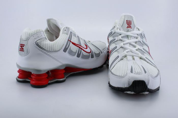 Nike Shox Turbo Shoes White Grey Red