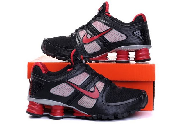 Nike Shox Turbo Shoes Black Grey Red - Click Image to Close