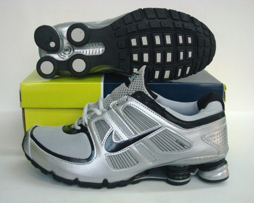 Nike Shox Turbo Shoes Grey Silver Black - Click Image to Close