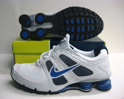 Nike Shox Turbo Shoes White Black Blue