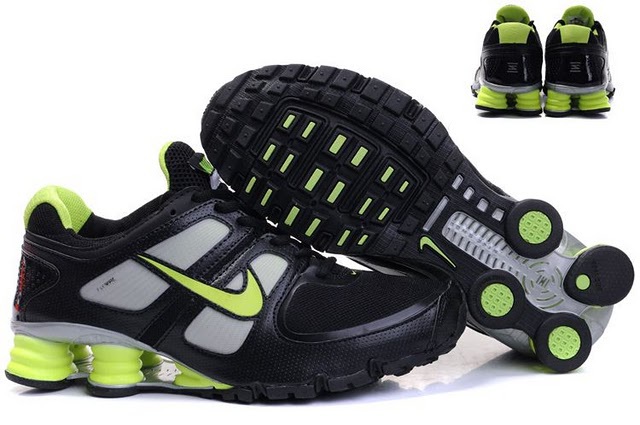 Nike Shox Turbo Shoes White Grey Green Air Cushion - Click Image to Close