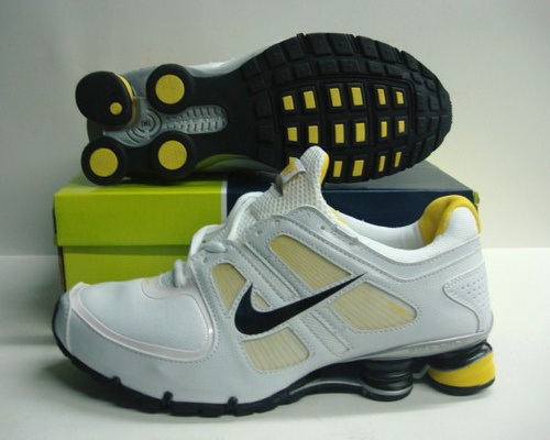 Nike Shox Turbo Shoes White Yellow Black - Click Image to Close