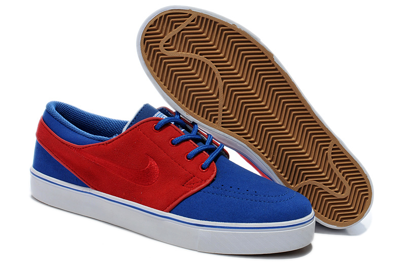 Nike Zoom Stefan Low Sea Blue Red Shoes - Click Image to Close