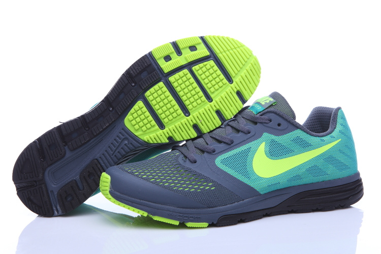 Nike Zoom V2+ Black Blue Fluorscent Green Shoes - Click Image to Close