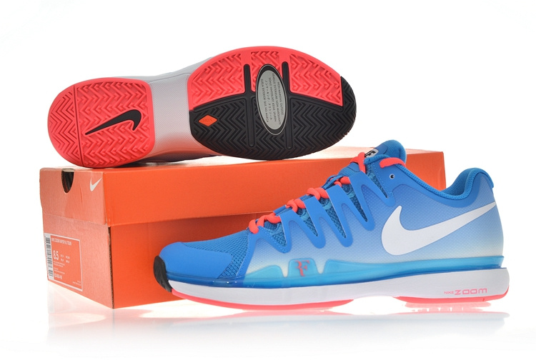 Nike Zoom Vapor 9.5 Tour Blue Red White Tennis Shoes