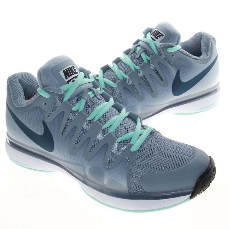 Nike Zoom Vapor 9.5 Tour Grey Green Black Tennis Shoes - Click Image to Close