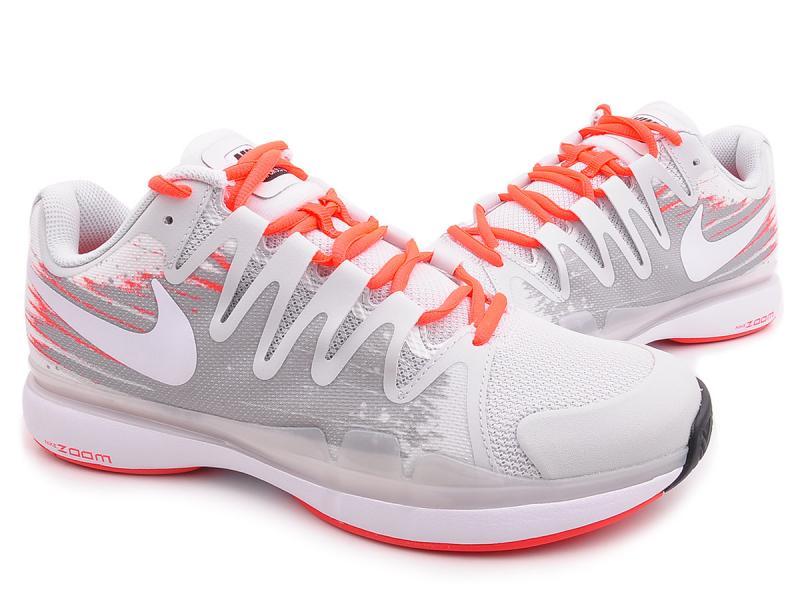 Nike Zoom Vapor 9.5 Tour White Grey Red Tennis Shoes - Click Image to Close