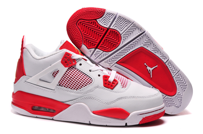 Online For Sale Carmelo Anthony Air Jordan 4 Melo PE White Red - Click Image to Close