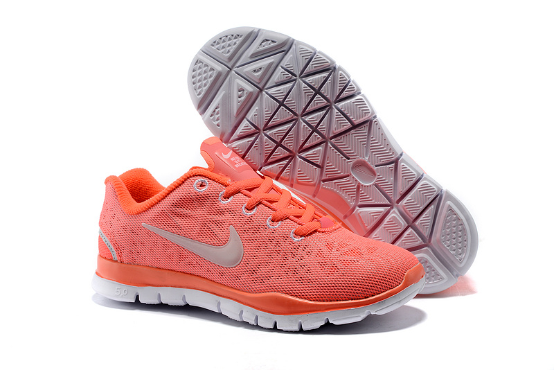 Child Nike Free Run 5.0 Orange Grey Shoes