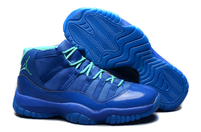 Shop New Air Jordan 11 Retro All Blue Teal For Mens Online