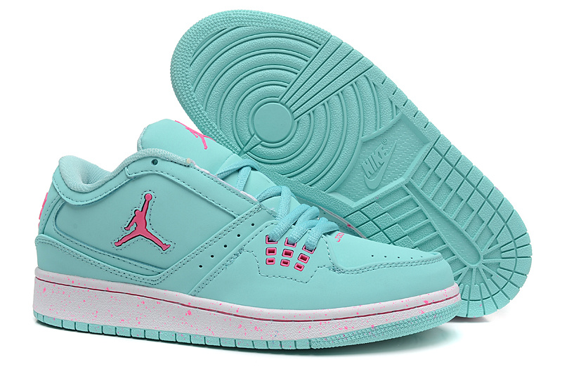 Women Air Jordan 1 GS Low Aquamarine Pink 2015 - Click Image to Close