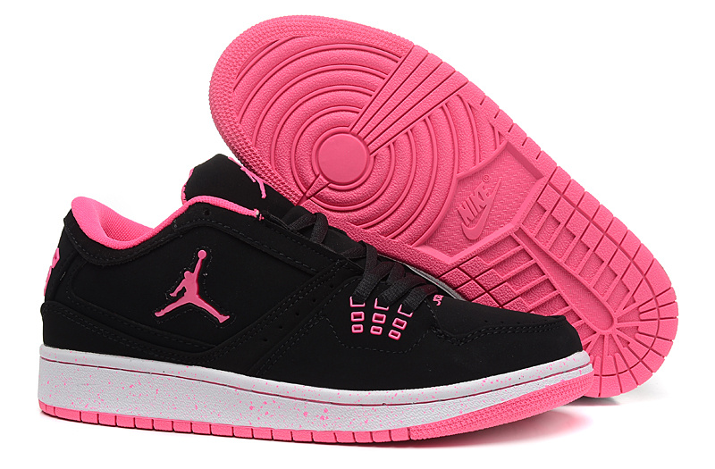 Women Air Jordan 1 GS Low Black Pink 2015