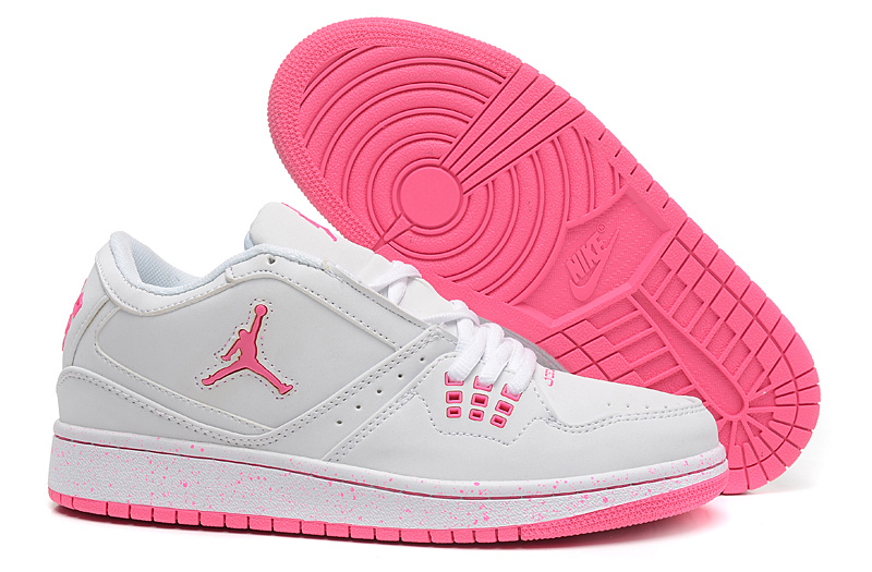 Women Air Jordan 1 GS Low White Pink 2015