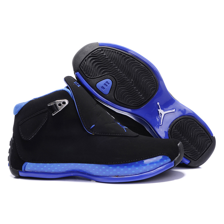 Women Air Jordan 18 Shroud High Black Blue