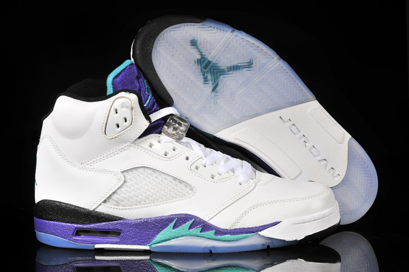 Women Air Jordan 5 Retro White Grape 2013