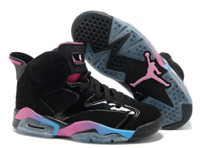 Women Air Jordan 6 Black Pink - Click Image to Close