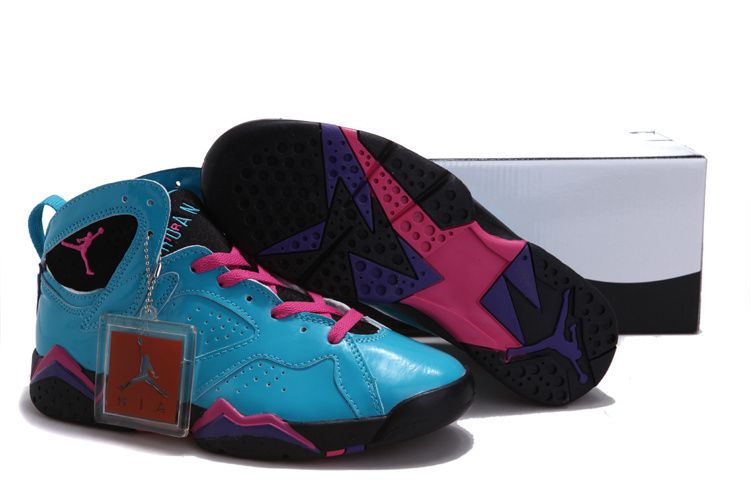 Women Air Jordan 7 VII Blue Pink