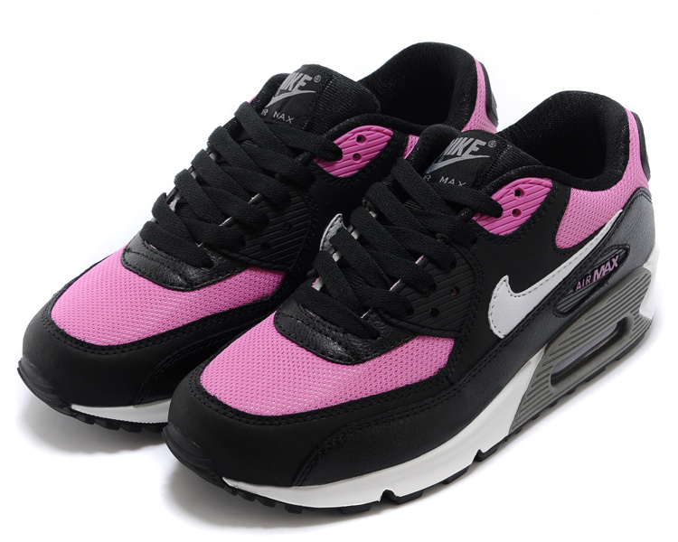 Women's Nike Air Max 90 Black Peach White Shoes